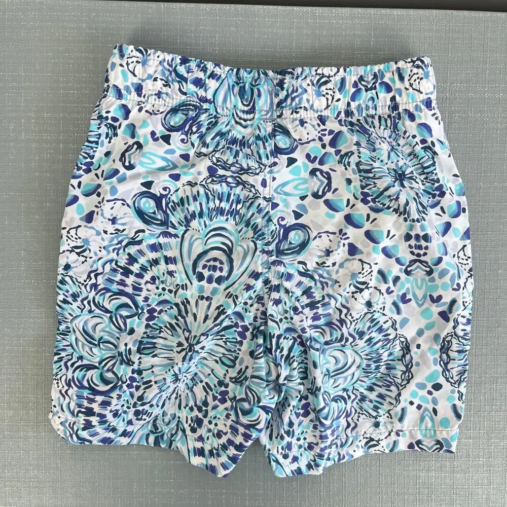 Lilly Pulitzer Junior Capri Trunk Resort White Call My Shell Phone S 4-5
